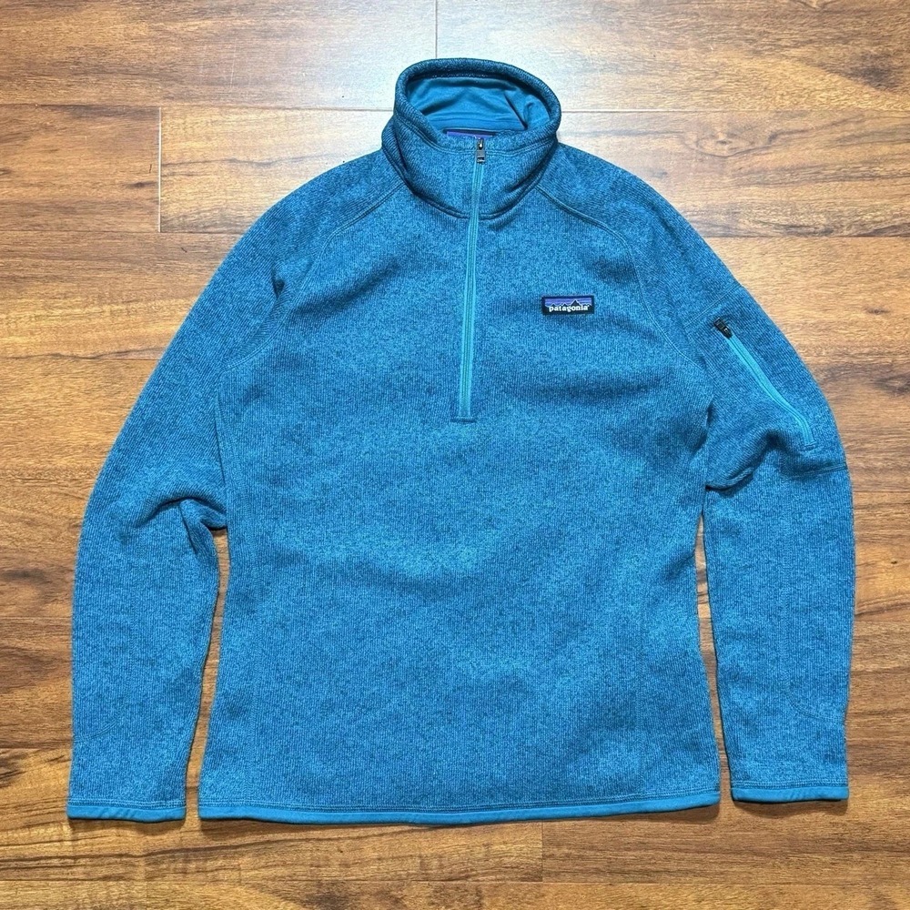 Women's Patagonia Blue 1/4 Zip Pullover Better Sweater Fleece Jacket Sz M